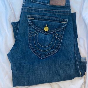 dark blue true religion men’s boot cut jeans SZ- 30 waist